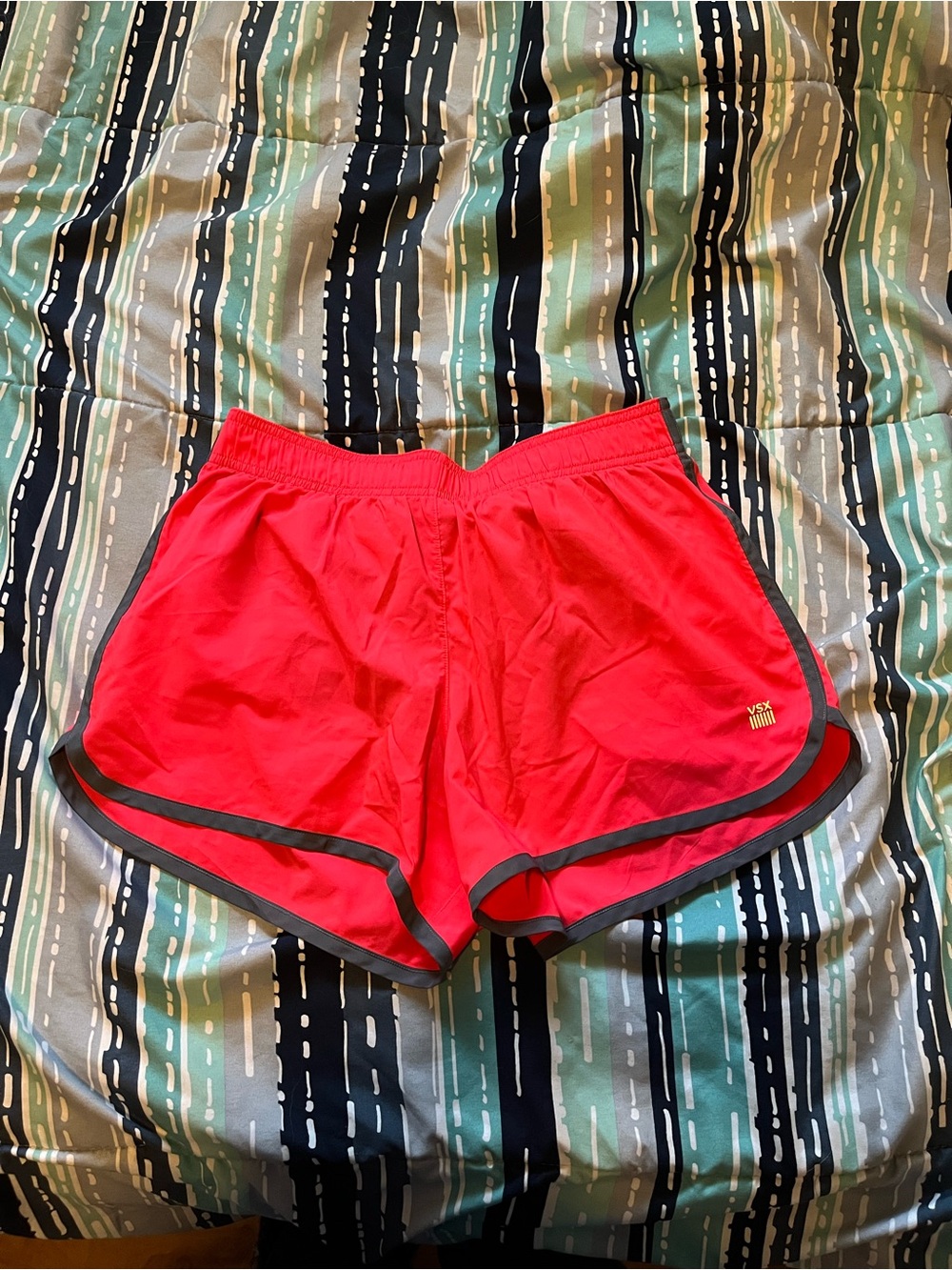 Victoria's Secret VSX Sport The Player Run Shorts hot pink Dark Gray Trim Size X